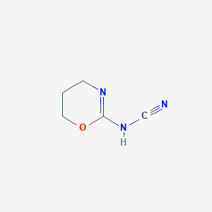 molecular formula C5H7N3O B8105722 (E)-N-(1,3-Oxazinan-2-ylidene)cyanamide 