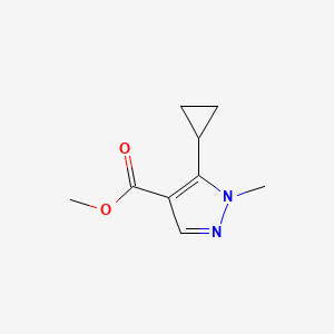 molecular formula C9H12N2O2 B8105740 methyl 5-cyclopropyl-1-methyl-1H-pyrazole-4-carboxylate 