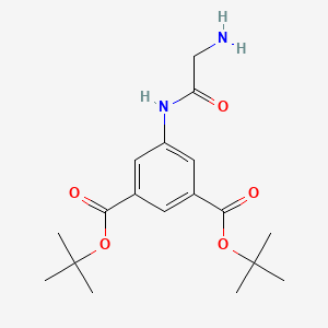 molecular formula C18H26N2O5 B8105825 DI-Tert-butyl 5-(2-aminoacetamido)isophthalate 