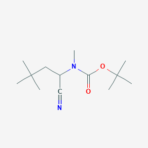 molecular formula C13H24N2O2 B8105835 Tert-butyl (1-cyano-3,3-dimethylbutyl)(methyl)carbamate 