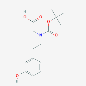 molecular formula C15H21NO5 B8105847 2-((Tert-butoxycarbonyl)(3-hydroxyphenethyl)amino)acetic acid 