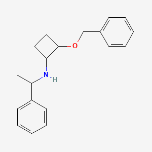 molecular formula C19H23NO B8105849 2-(benzyloxy)-N-(1-phenylethyl)cyclobutanamine CAS No. 2177259-12-8