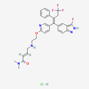 molecular formula C30H30ClF4N5O2 B8105936 H3B-6545 Hydrochloride 