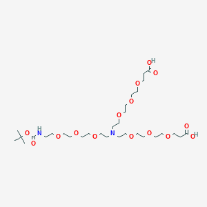 molecular formula C31H60N2O15 B8106089 N-(Boc-PEG3)-N-bis(PEG3-acid) 
