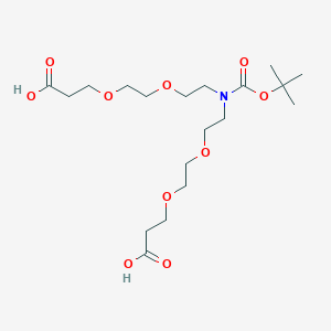 molecular formula C19H35NO10 B8106092 N-Boc-N-bis(PEG2-acid) 