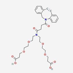 molecular formula C33H40N2O10 B8106108 N-DBCO-N-bis(PEG2-acid) 