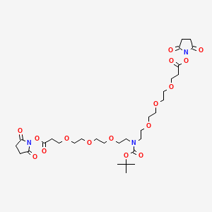 molecular formula C31H49N3O16 B8106115 N-Boc-N-bis(PEG3-NHS ester) 