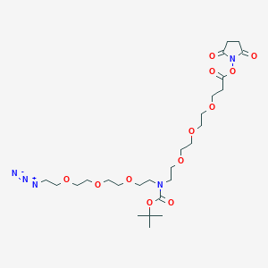 molecular formula C26H45N5O12 B8106127 N-(Azido-PEG3)-N-Boc-PEG3-NHS ester 
