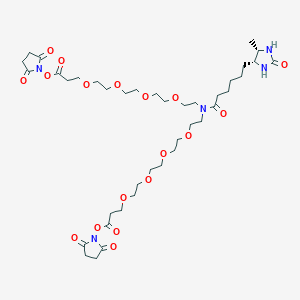 molecular formula C40H65N5O18 B8106149 N-Desthiobiotin-N-bis(PEG4-NHS ester) 