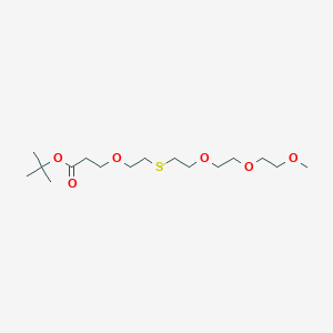 molecular formula C16H32O6S B8106171 m-PEG3-S-PEG1-C2-Boc 