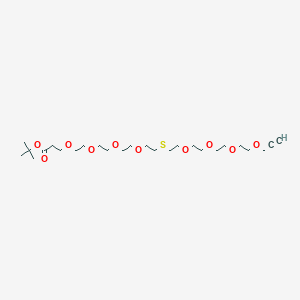 molecular formula C26H48O10S B8106182 Propargyl-PEG4-S-PEG4-t-butyl ester 