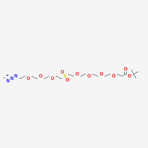 molecular formula C23H45N3O11S B8106200 Azido-PEG3-Sulfone-PEG4-Boc 