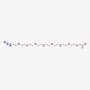 molecular formula C18H35N3O9 B8106241 Ald-CH2-PEG8-azide 