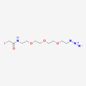 molecular formula C10H19IN4O4 B8106295 Iodoacetamide-PEG3-azide 
