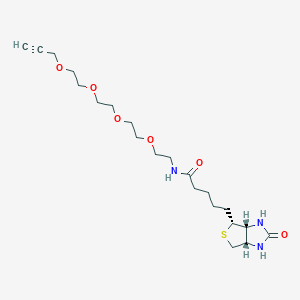 molecular formula C21H35N3O6S B8106362 5-((3aR,4R,6aS)-2-Oxohexahydro-1H-thieno[3,4-d]imidazol-4-yl)-N-(3,6,9,12-tetraoxapentadec-14-yn-1-yl)pentanamide 