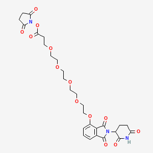 molecular formula C28H33N3O13 B8106462 Thalidomide-O-PEG4-NHS ester 