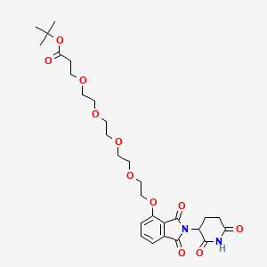 molecular formula C28H38N2O11 B8106467 Thalidomide-O-PEG4-Boc 