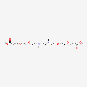 molecular formula C18H36N2O8 B8106476 N,N'-DME-N,N'-Bis-PEG2-acid 