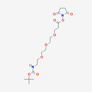molecular formula C18H30N2O9 B8106493 Boc-NH-PEG3-NHS ester 