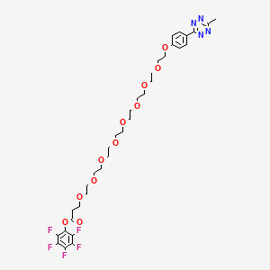 molecular formula C34H43F5N4O11 B8106578 Methyltetrazine-PEG8-PFP ester 
