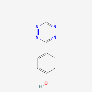 molecular formula C9H8N4O B8106579 4-(6-Methyl-1,2,4,5-tetrazin-3-yl)phenol 