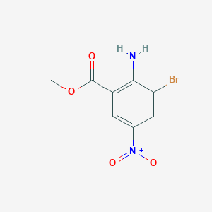 molecular formula C8H7BrN2O4 B8106730 Methyl 2-amino-3-bromo-5-nitrobenzoate 