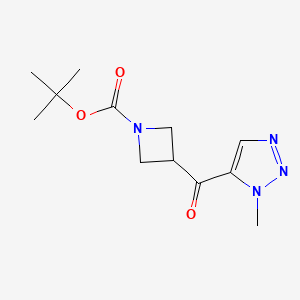 molecular formula C12H18N4O3 B8106731 tert-Butyl 3-(1-methyl-1H-1,2,3-triazole-5-carbonyl)azetidine-1-carboxylate 