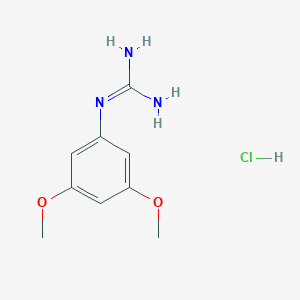 molecular formula C9H14ClN3O2 B8106748 1-(3,5-Dimethoxyphenyl)guanidine hydrochloride 