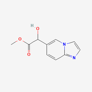 molecular formula C10H10N2O3 B8106765 Methyl 2-hydroxy-2-(imidazo[1,2-a]pyridin-6-yl)acetate 