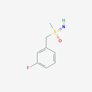 molecular formula C8H10FNOS B8106781 1-Fluoro-3-((S-methylsulfonimidoyl)methyl)benzene 