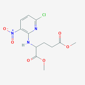 molecular formula C12H14ClN3O6 B8106809 Dimethyl 2-((6-chloro-3-nitropyridin-2-YL)amino)pentanedioate 