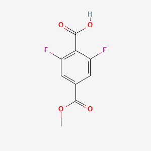 molecular formula C9H6F2O4 B8106817 2,6-Difluoro-4-(methoxycarbonyl)benzoic acid 
