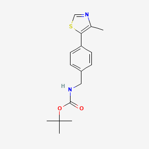 molecular formula C16H20N2O2S B8106818 Tert-butyl 4-(4-methylthiazol-5-yl)benzylcarbamate 