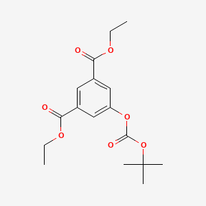molecular formula C17H22O7 B8106828 Diethyl 5-((tert-butoxycarbonyl)oxy)isophthalate 