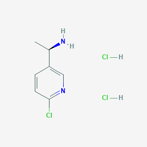 molecular formula C7H11Cl3N2 B8106854 (R)-1-(6-Chloropyridin-3-yl)ethan-1-amine dihydrochloride 