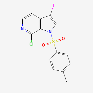 molecular formula C14H10ClIN2O2S B8106860 7-Chloro-3-iodo-1-tosyl-1H-pyrrolo[2,3-c]pyridine 