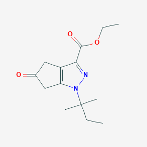 molecular formula C14H20N2O3 B8106881 Ethyl 5-oxo-1-(tert-pentyl)-1,4,5,6-tetrahydrocyclopenta[C]pyrazole-3-carboxylate CAS No. 2177257-64-4