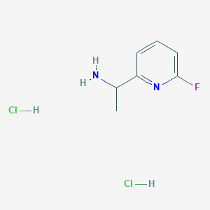 molecular formula C7H11Cl2FN2 B8106901 1-(6-Fluoropyridin-2-yl)ethan-1-amine dihydrochloride 