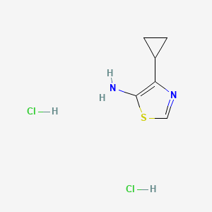 molecular formula C6H10Cl2N2S B8106912 4-Cyclopropylthiazol-5-amine dihydrochloride 
