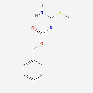 molecular formula C10H12N2O2S B8106928 N-[Imino(methylthio)methyl]-carbamic Acid Phenylmethyl Ester 
