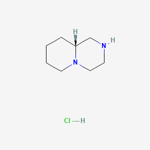 molecular formula C8H17ClN2 B8106954 (R)-Octahydro-2H-pyrido[1,2-a]pyrazine hydrochloride 