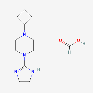 molecular formula C12H22N4O2 B8106957 1-cyclobutyl-4-(4,5-dihydro-1H-imidazol-2-yl)piperazine formate 