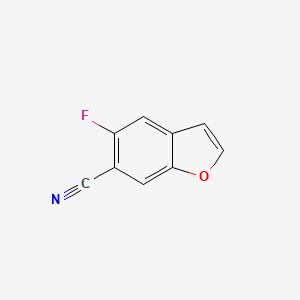 molecular formula C9H4FNO B8106967 5-Fluorobenzofuran-6-carbonitrile 