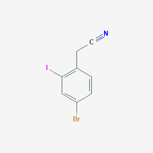 molecular formula C8H5BrIN B8106985 4-Bromo-2-iodophenylacetonitrile 