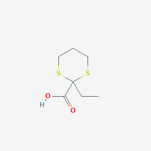 molecular formula C7H12O2S2 B8106991 2-Ethyl-1,3-dithiane-2-carboxylic acid CAS No. 344325-97-9