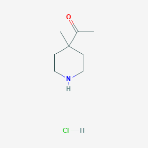 molecular formula C8H16ClNO B8106995 1-(4-Methylpiperidin-4-yl)ethanone hydrochloride 