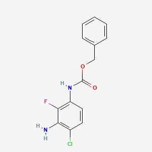 molecular formula C14H12ClFN2O2 B8107030 Benzyl (3-amino-4-chloro-2-fluorophenyl)carbamate 