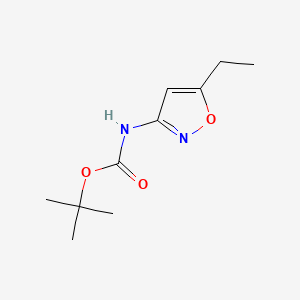 molecular formula C10H16N2O3 B8107044 Tert-butyl (5-ethylisoxazol-3-yl)carbamate 