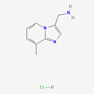 molecular formula C9H12ClN3 B8107053 (8-Methylimidazo[1,2-a]pyridin-3-yl)methanamine hydrochloride CAS No. 1951439-35-2