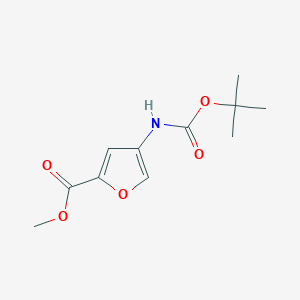 molecular formula C11H15NO5 B8107067 4-((叔丁氧羰基)氨基)呋喃-2-甲酸甲酯 